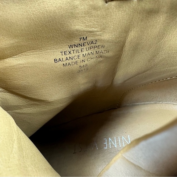 Nine West Neva Women's Ankle Boots Medium Brown Fabric #499 - Picture 12 of 13